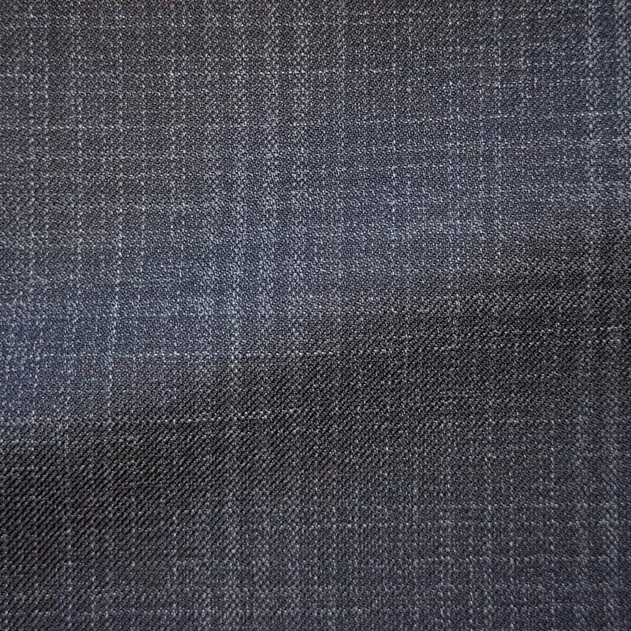 Blue Hatch Weave w/ Wine Check