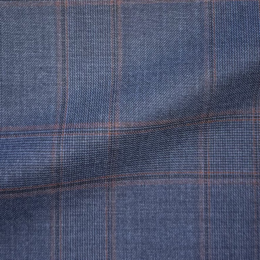 True Blue Glen Check w/ Wine Check