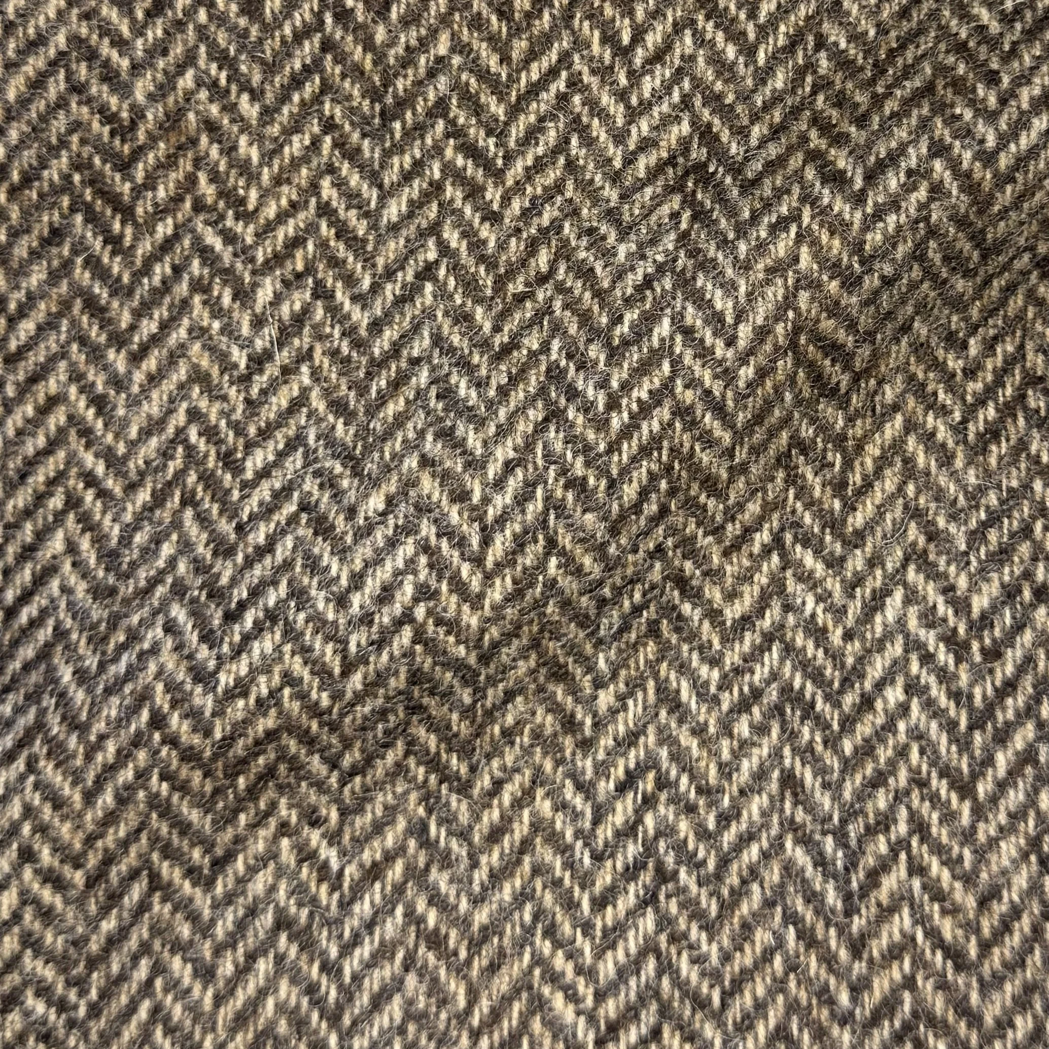 Brown Herringbone Tweed