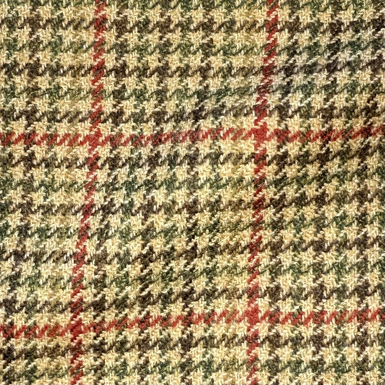 Tan Multi-Color Houndstooth Tweed