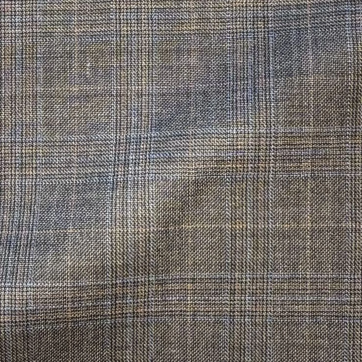 Gray w/ Peach & Blue Check