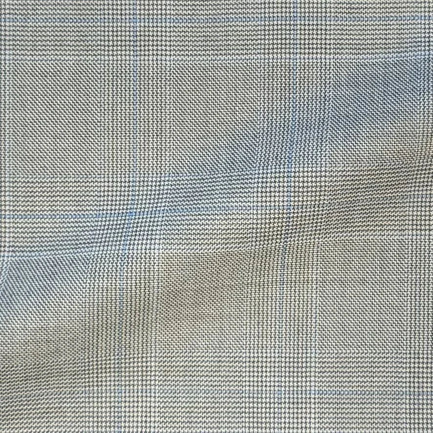 Light Gray Glen Check w/ Blue Windowpane