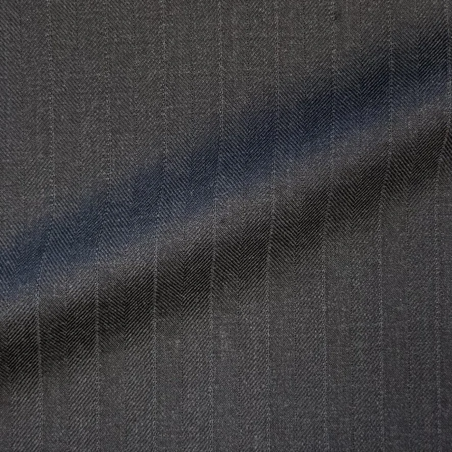 Midnight Blue Herringbone Shadow Stripe