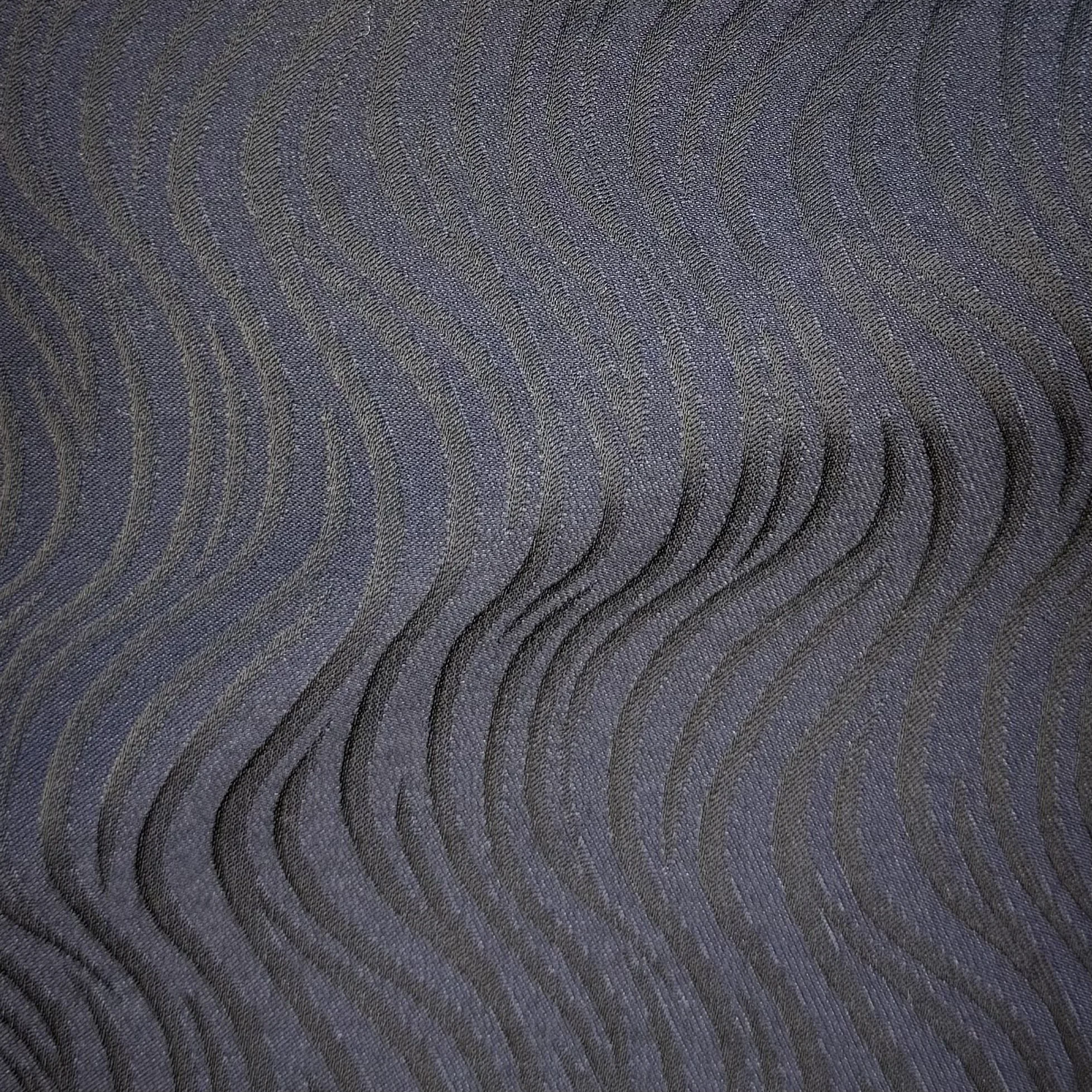Midnight Blue Striped Jacquard