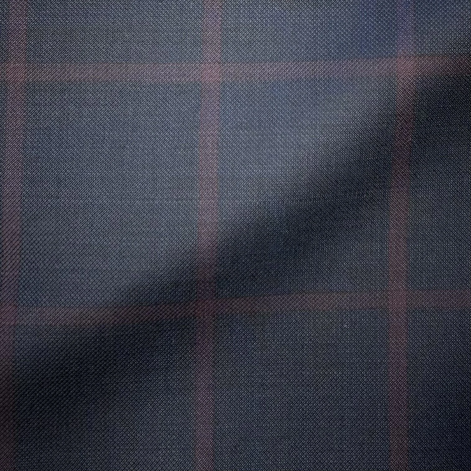Navy w/ Wine Windowpane