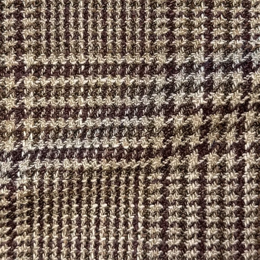 Tan & Eggplant Large Glen Check