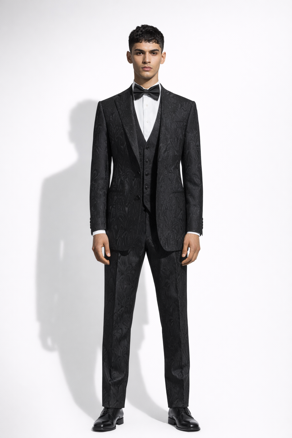 Elegant White & Black Tuxedo