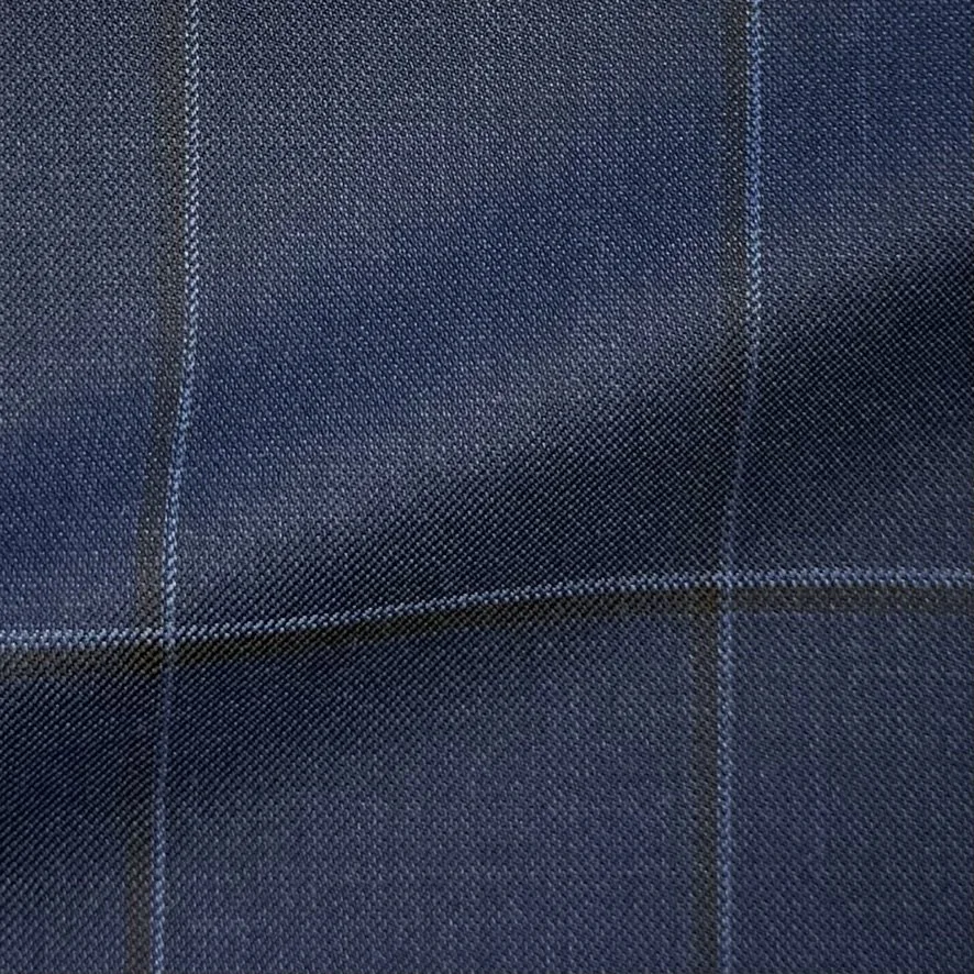 Navy w/ Wine & Light Blue Windowpane