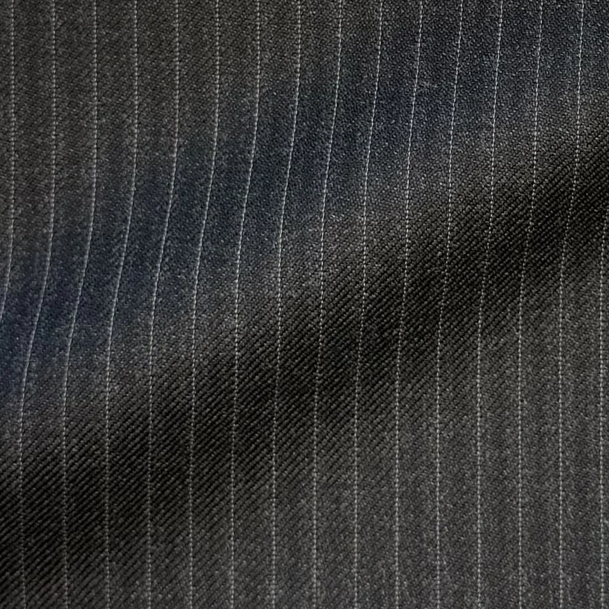 Charcoal Thin Pinstripe