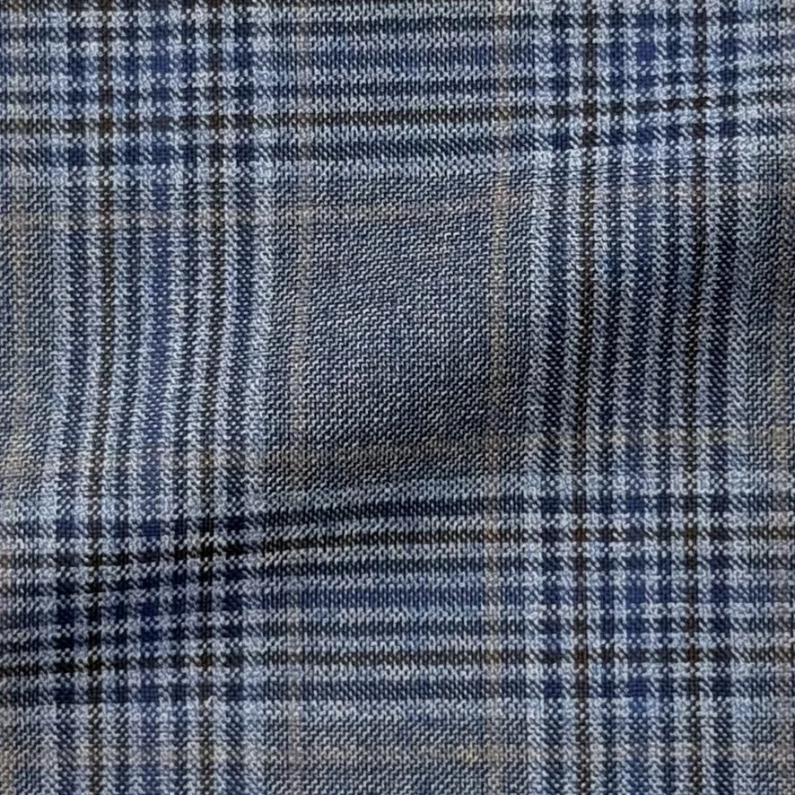 Blue & Tan Glen Check