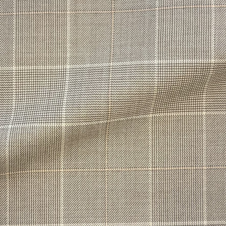 Tan Check w/ Peach Windowpane