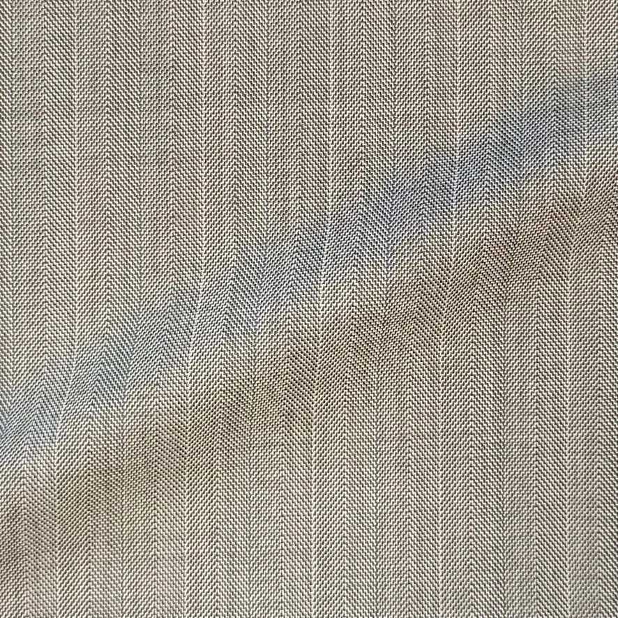 Silver Herringbone Stripe w/ Blue Stripe