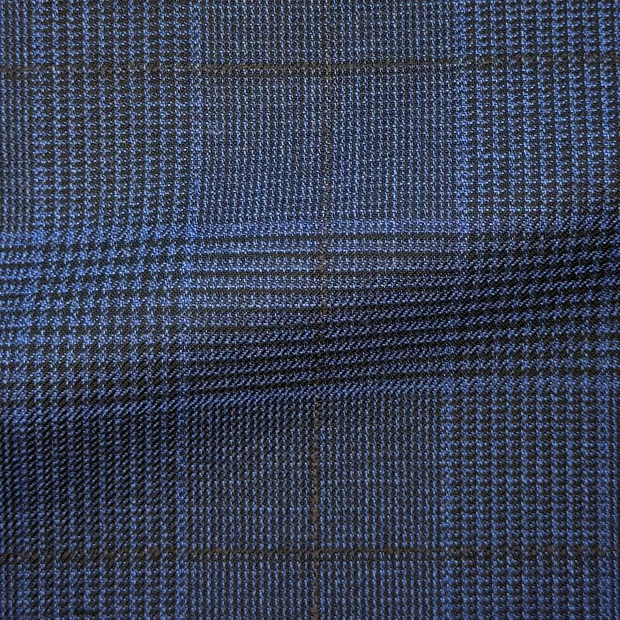 Blue Glen Check w/ Wine Windowpane