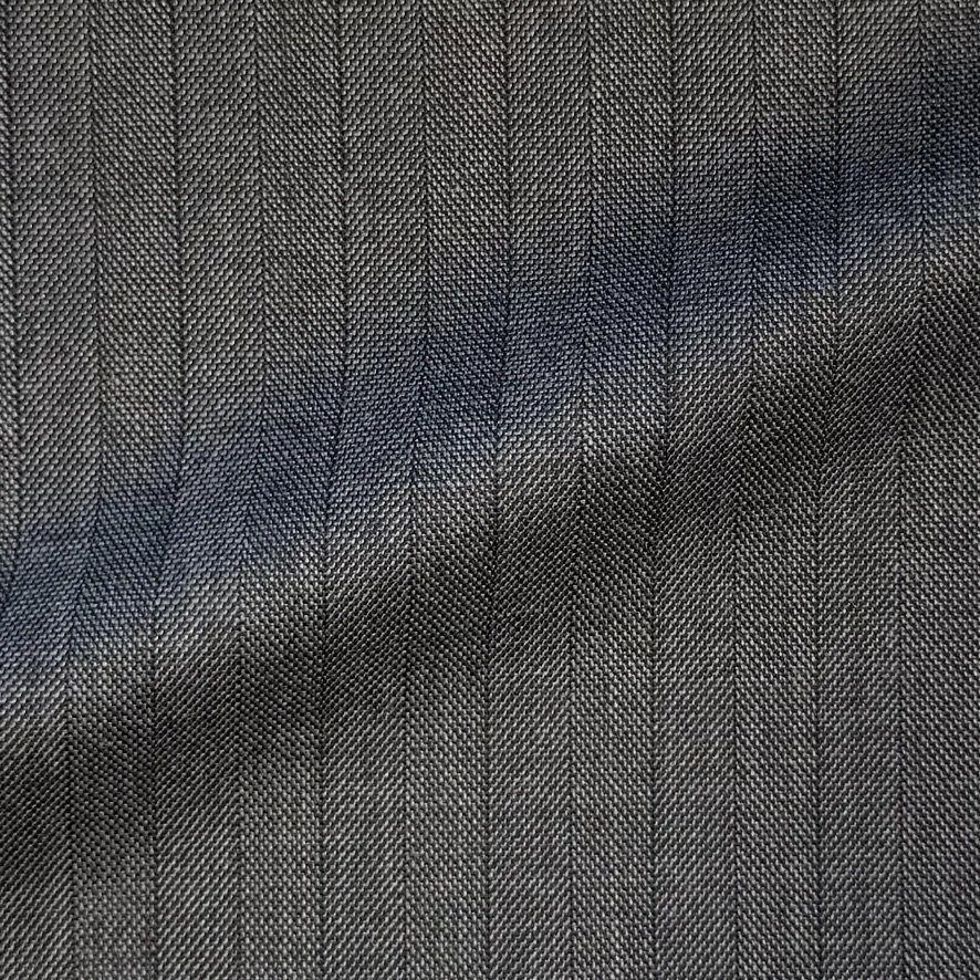 Steel Blue Herringbone Stripe