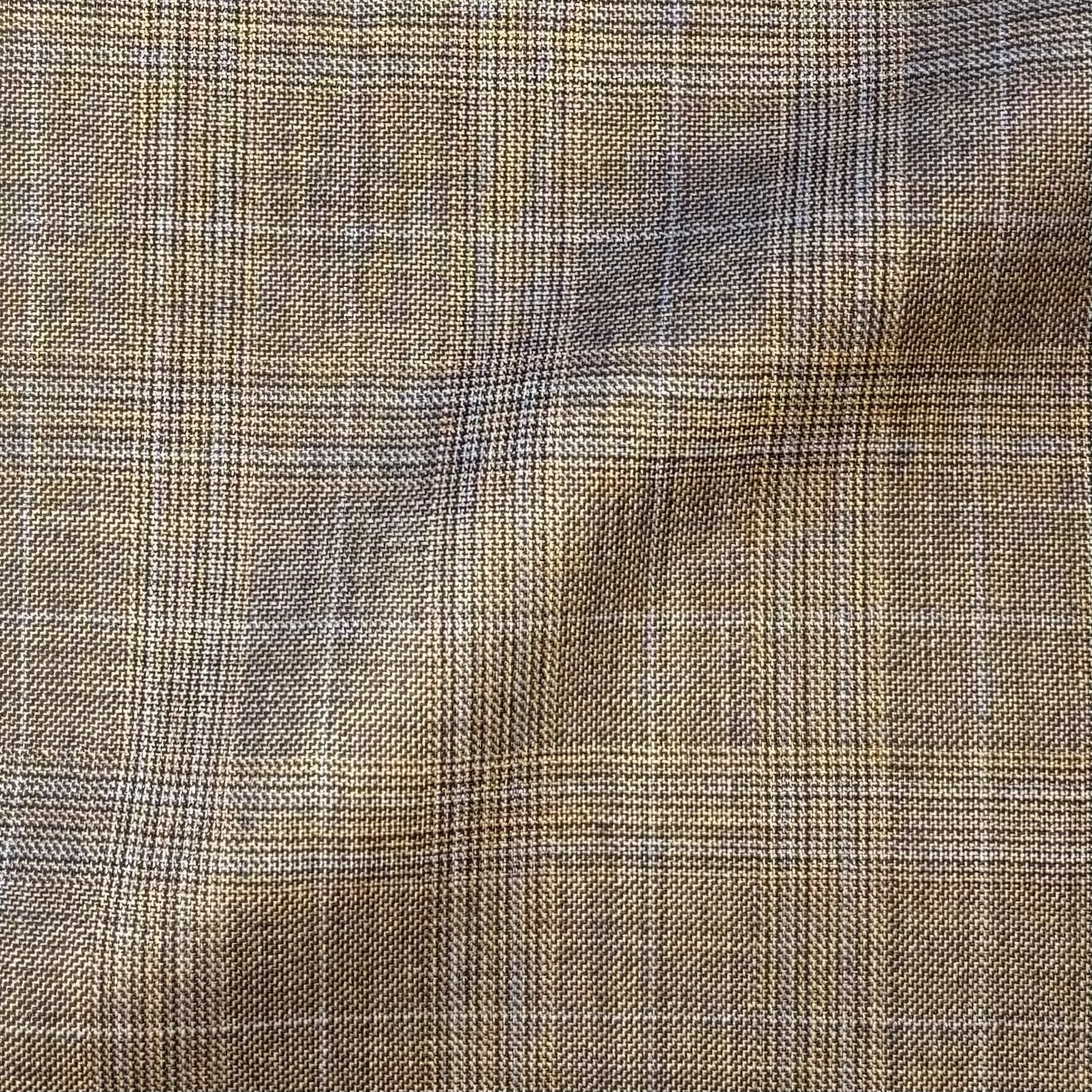 Brown w/ Peach & Blue Check