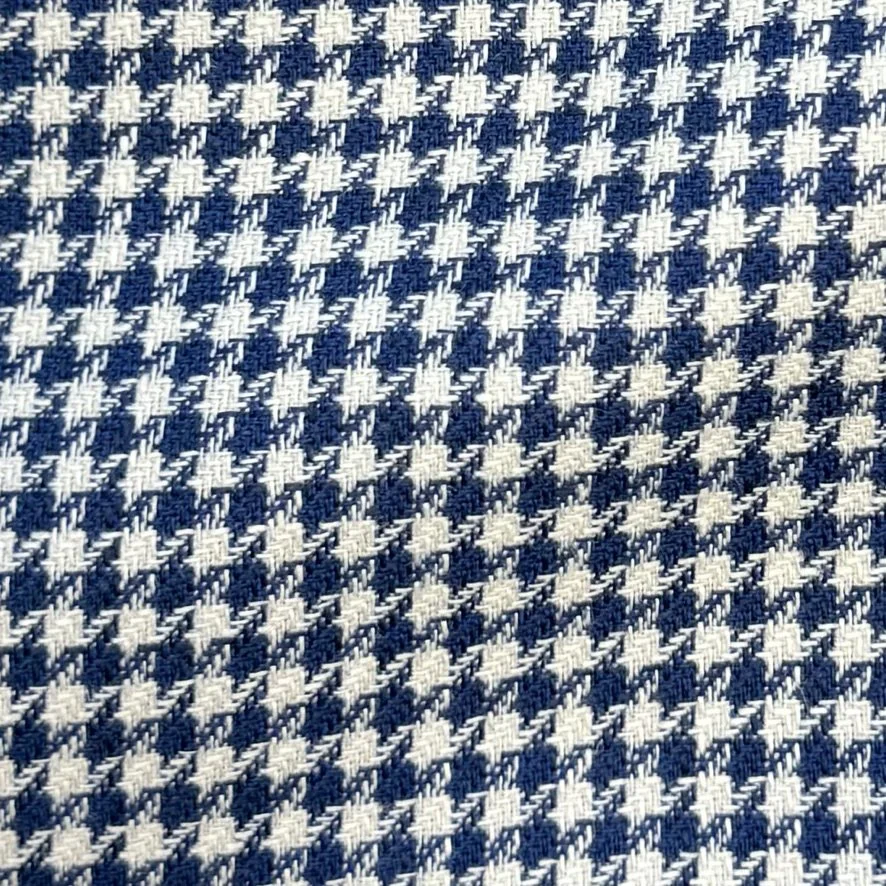 Blue & White Houndstooth
