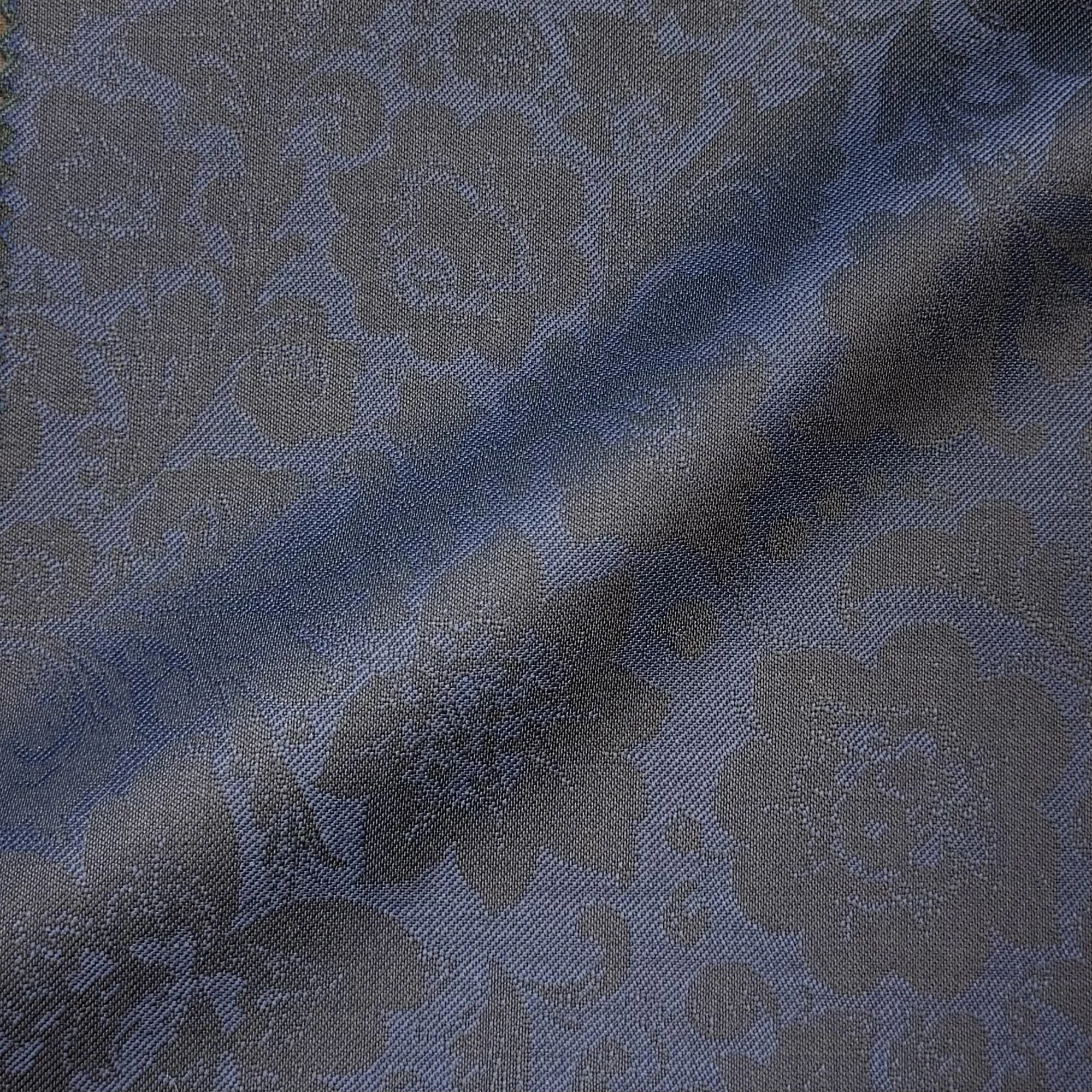 Midnight Blue Floral Jacquard