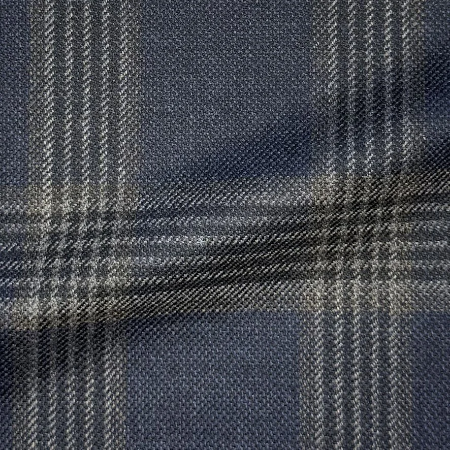 Blue & Taupe Glen Check