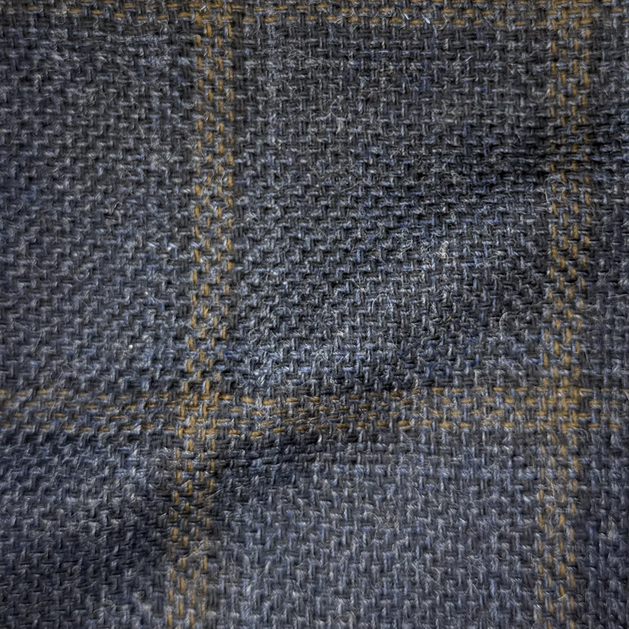 Blue & Brown Windowpane Tweed