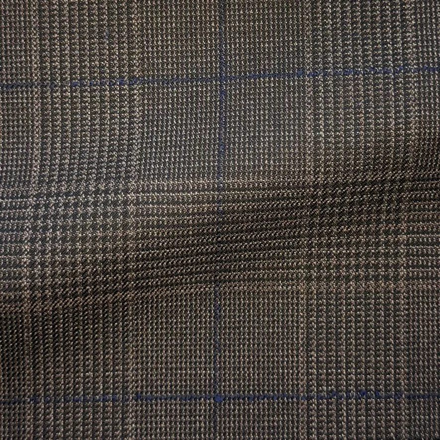 Brown Glen Check Blue Windowpane
