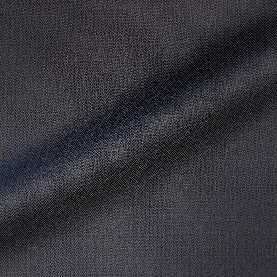 Midnight Blue Micro Herringbone Stripe