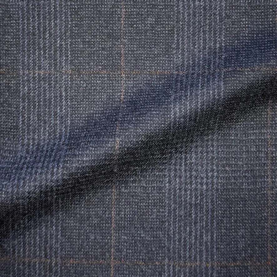 Midnight Blue Glen Check w/ Bronze Windowpane