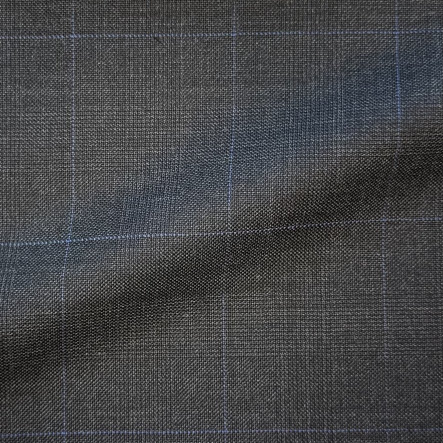Charcoal Glen Check w/ Blue Windowpane