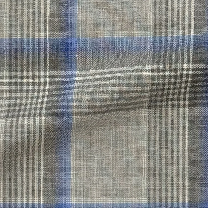 Taupe & Blue Plaid