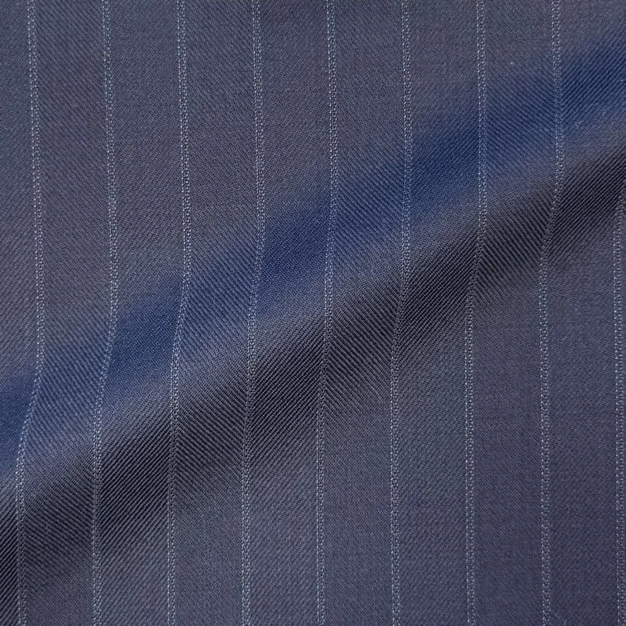 Blue Herringbone Pinstripe