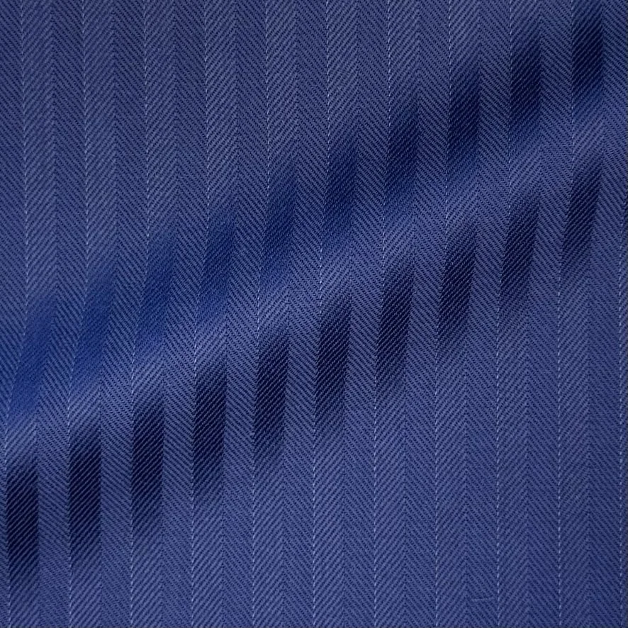 Blue Herringbone Shadow Stripe