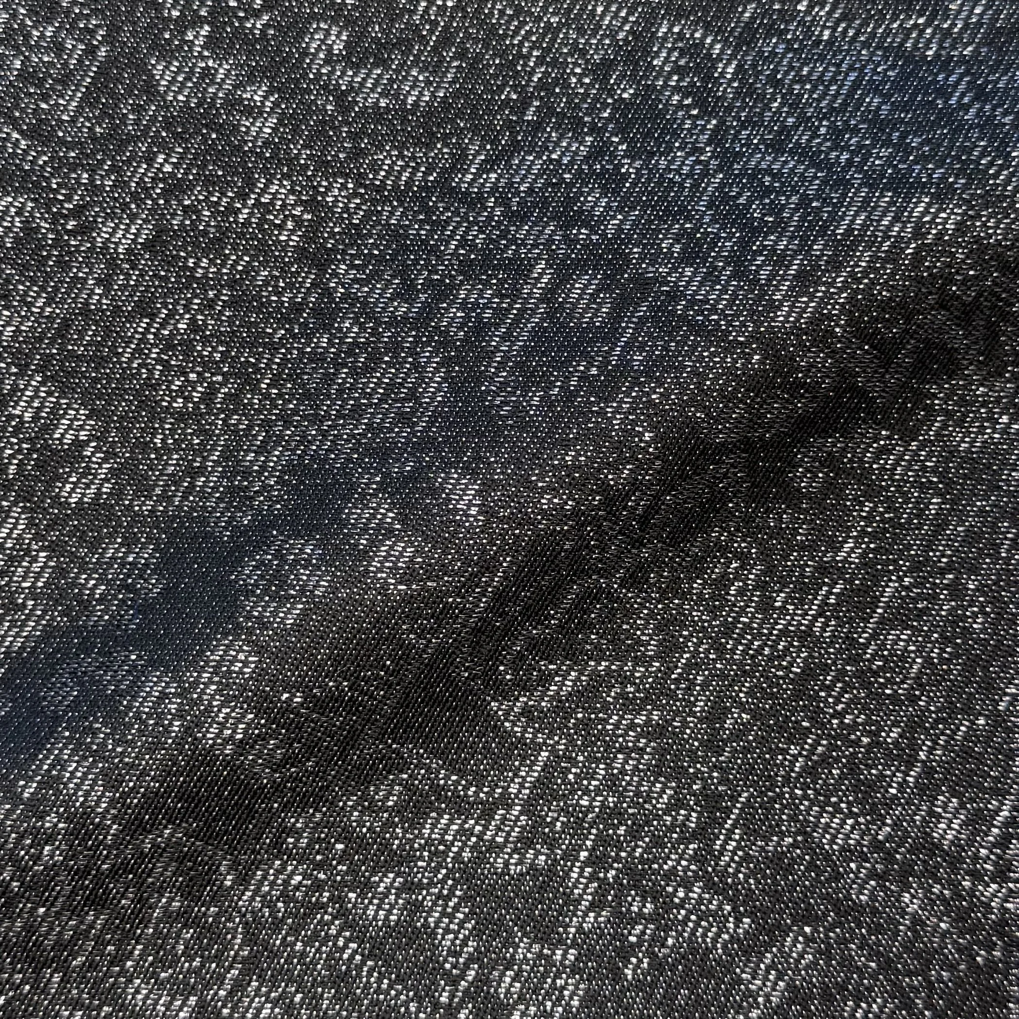 Black & Silver Floral Jacquard