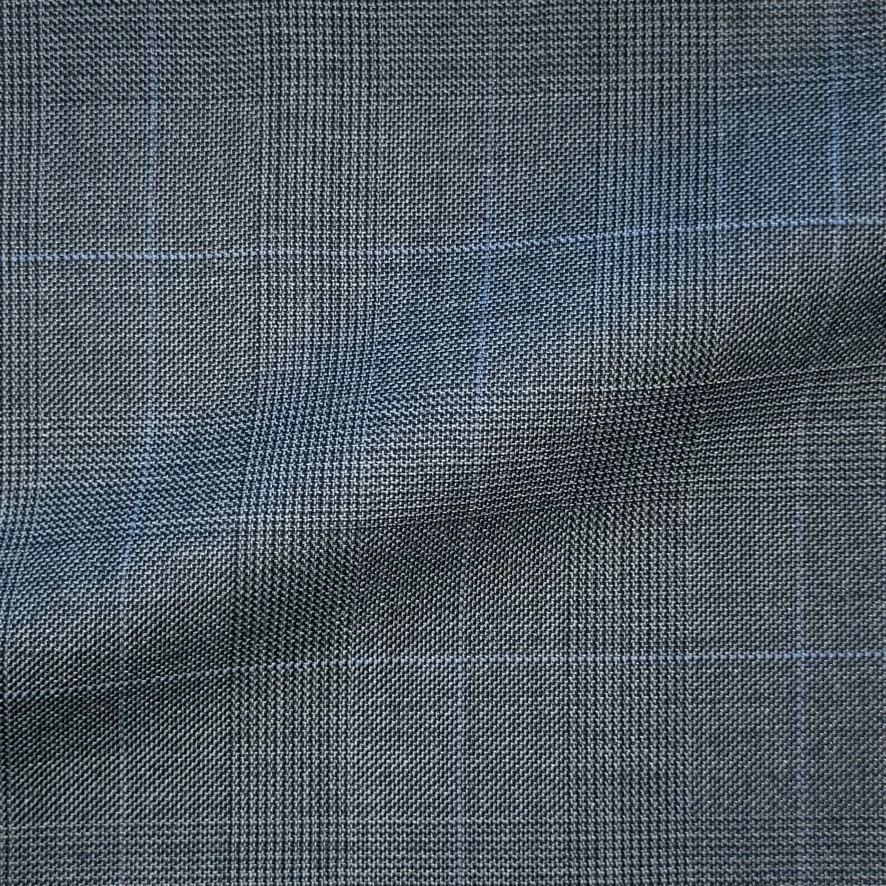 Steel Blue Glen Check w/ Blue Windowpane