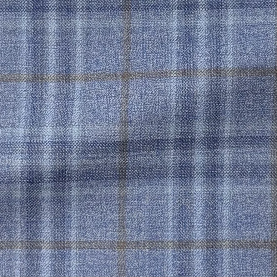 Blue Check w/ Brown Windowpane