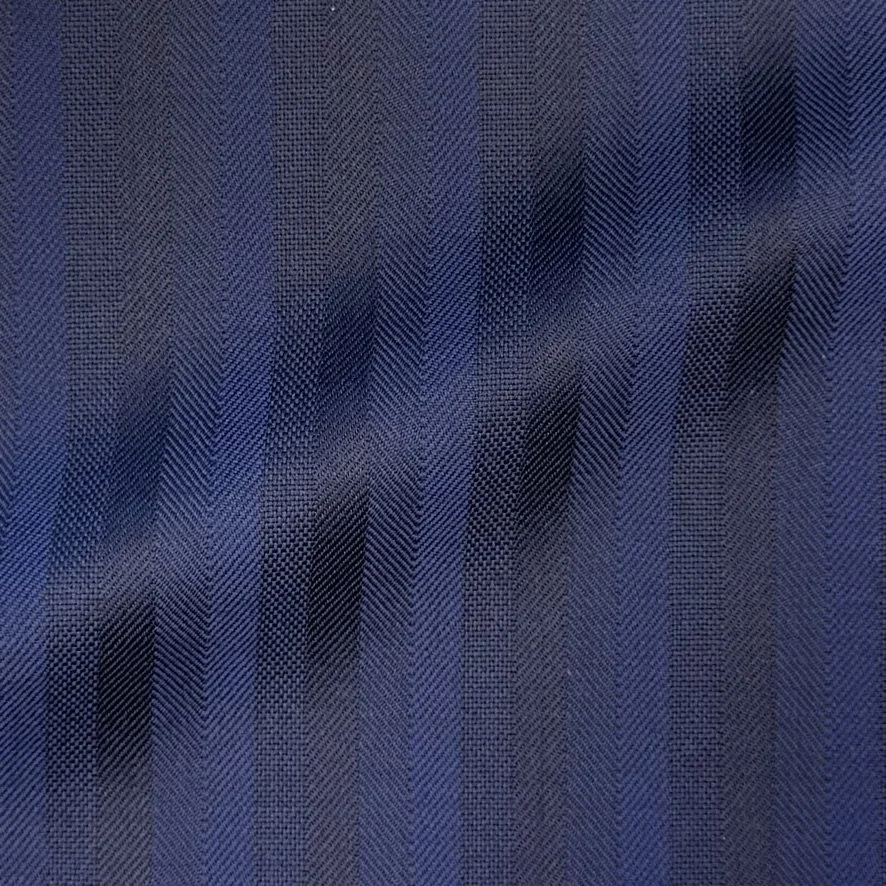 Navy Herringbone Complex Shadow Stripe