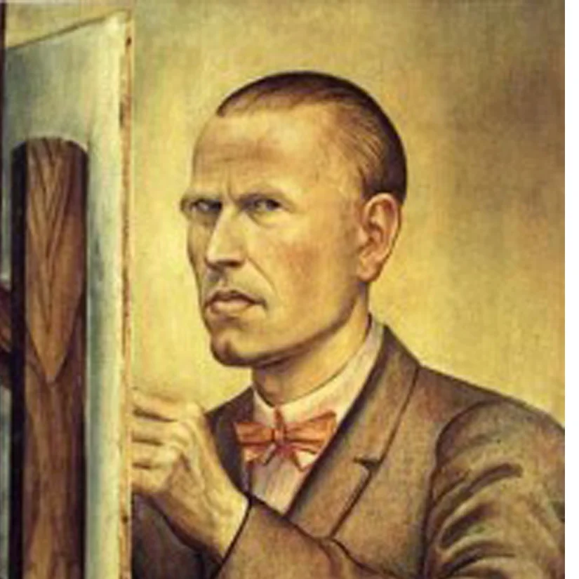 Otto Dix Self-Portrait with Easel 1926. Leopold-Hoesch-Museum & Papiermuseum Düren. Photo: Peter Hinschläger