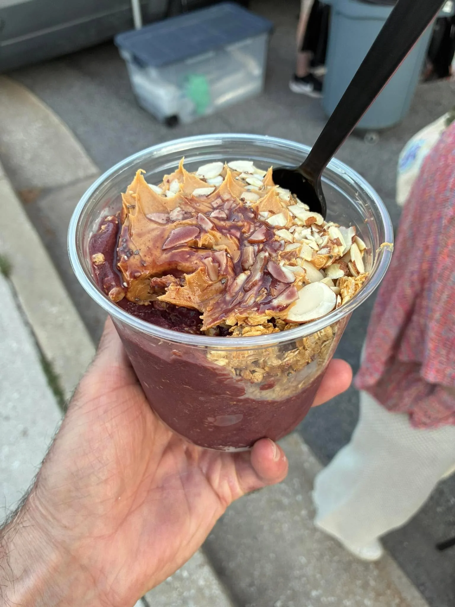 At a food truck event at Long Green Long Green Volunteer Fire CompanyDepartment and the family got some delicious food from Lyfe Acai &amp; Smoothie Bar.
I got the PB Lovers bowl.
#foodtruck #lyfeacai #healthylifestyle
