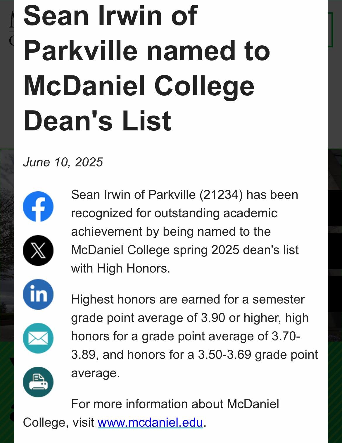 A great way for my son Sean to end his college schooling.
My boy, great job!