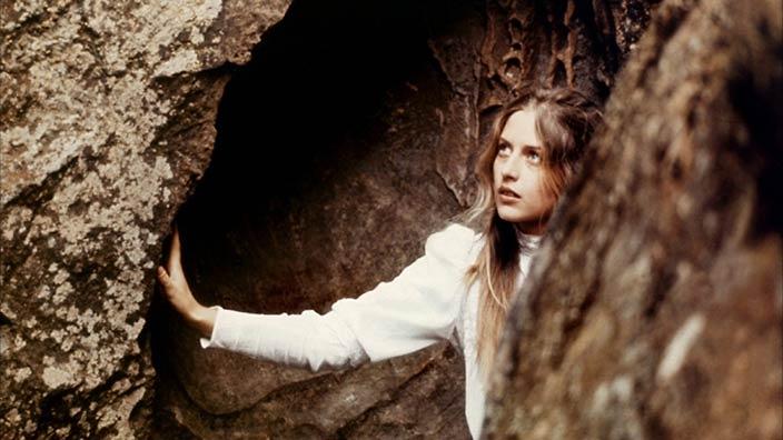 Still from Picnic at Hanging Rock , Anne-Louise Lambert as Miranda, dir. Peter Weir, 1975