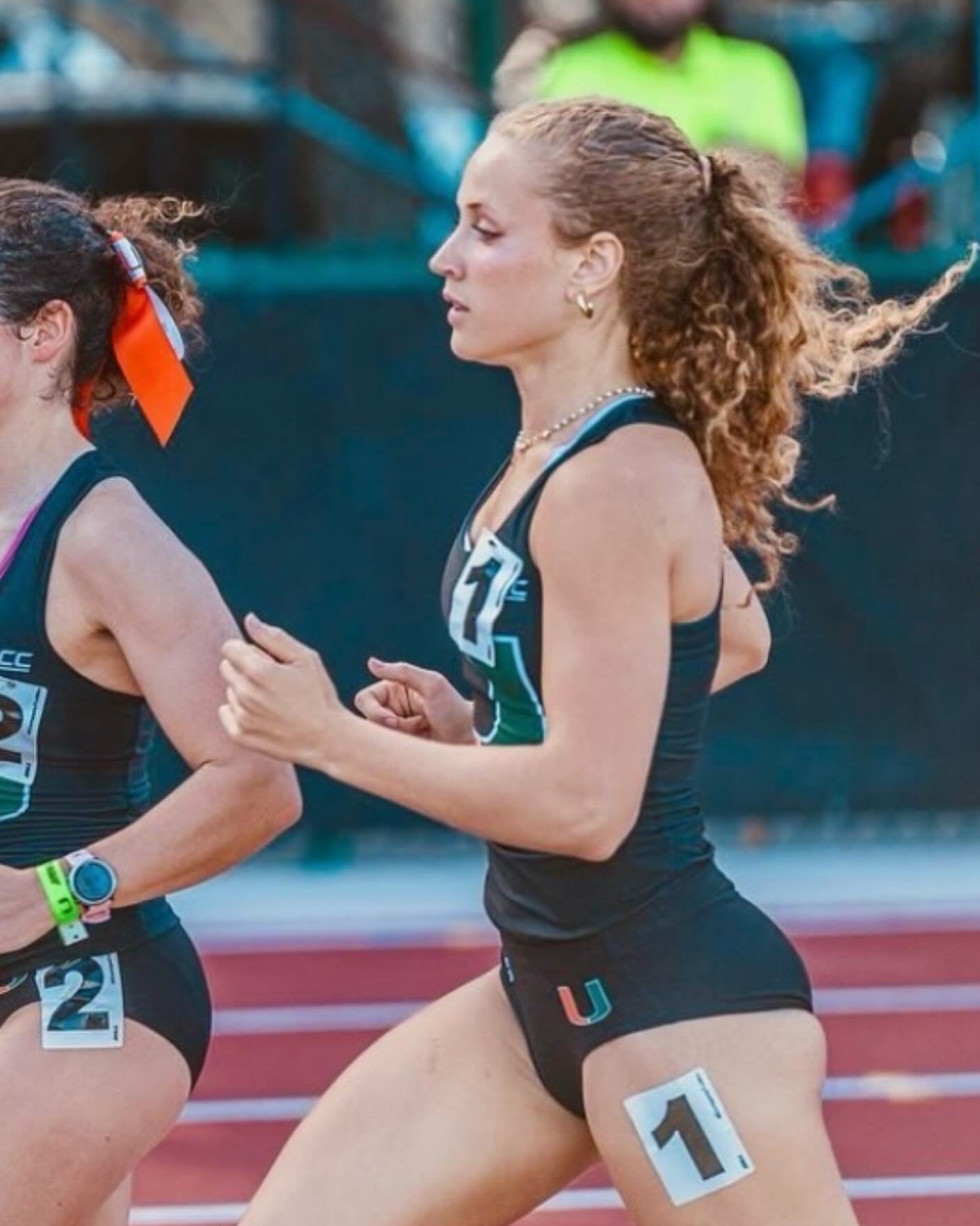 Senior Morgan Johnson is one of three FTR alums to compete for @canestrack