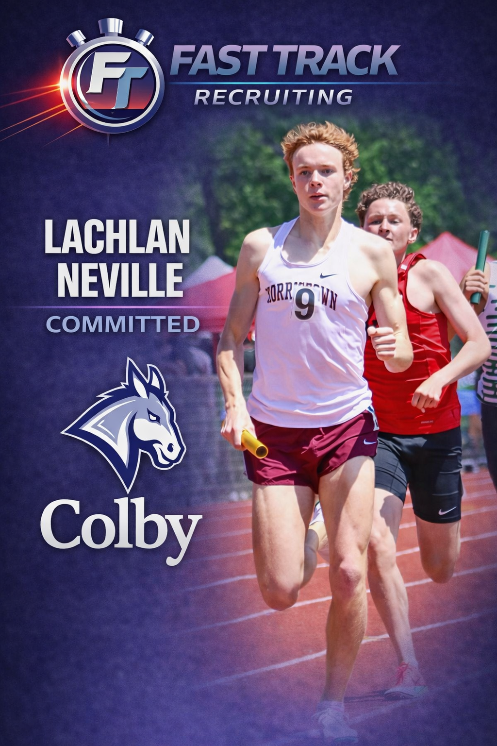 A female runner with short hair wearing a white sleeveless shirt with 'MORRISON' written on it, race number 6676, running on a trail with trees and spectators in the background.