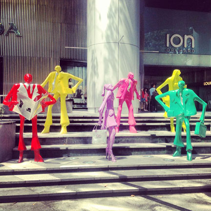 Saw this on my first walk about , they were so trippy from a distance. - Singapore