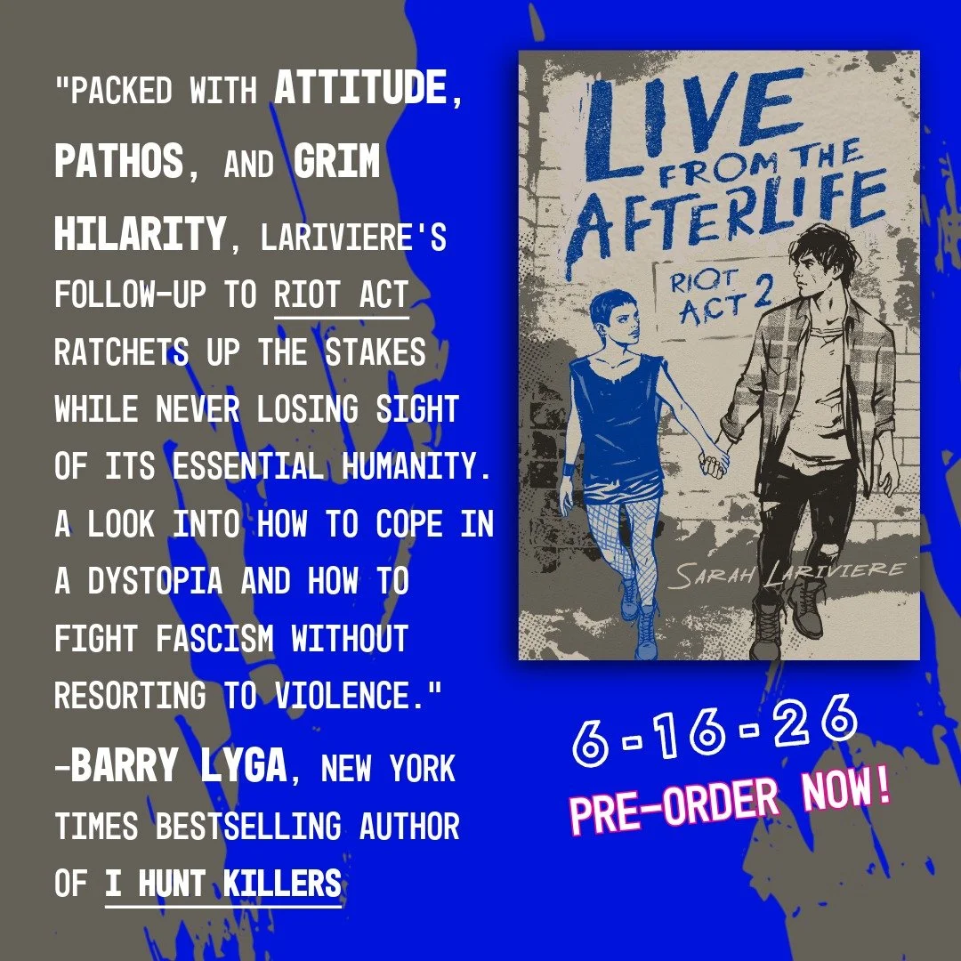 New praise for LIVE FROM THE AFTERLIFE from NYT bestselling author Barry Lyga! If you know me, you know that attitude, pathos, and grim hilarity are my core elements, so I am feeling this one...

&ldquo;Packed with attitude, pathos, and grim hilarity