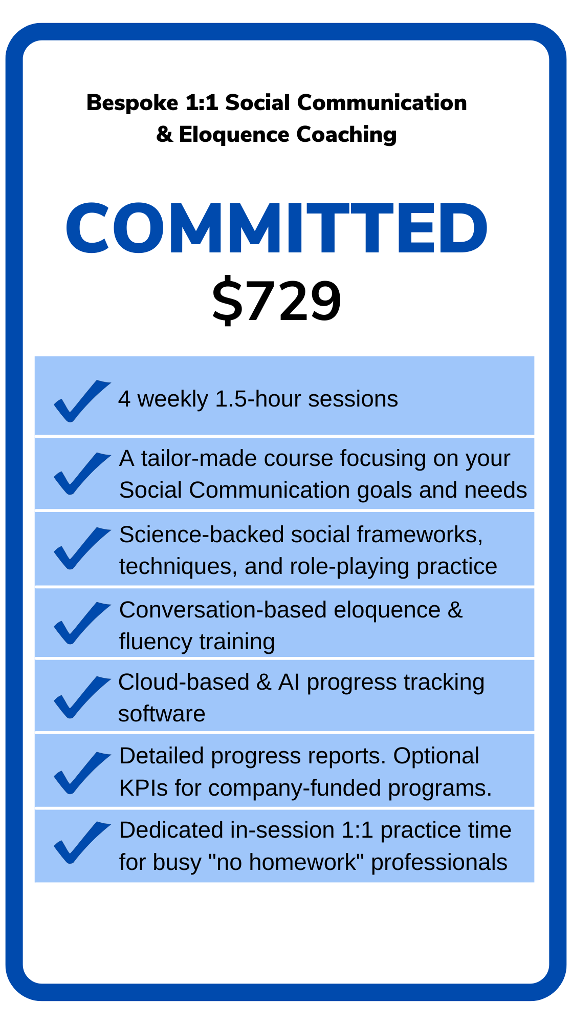 Committed: 4 x 90min Sessions (6 total hours)