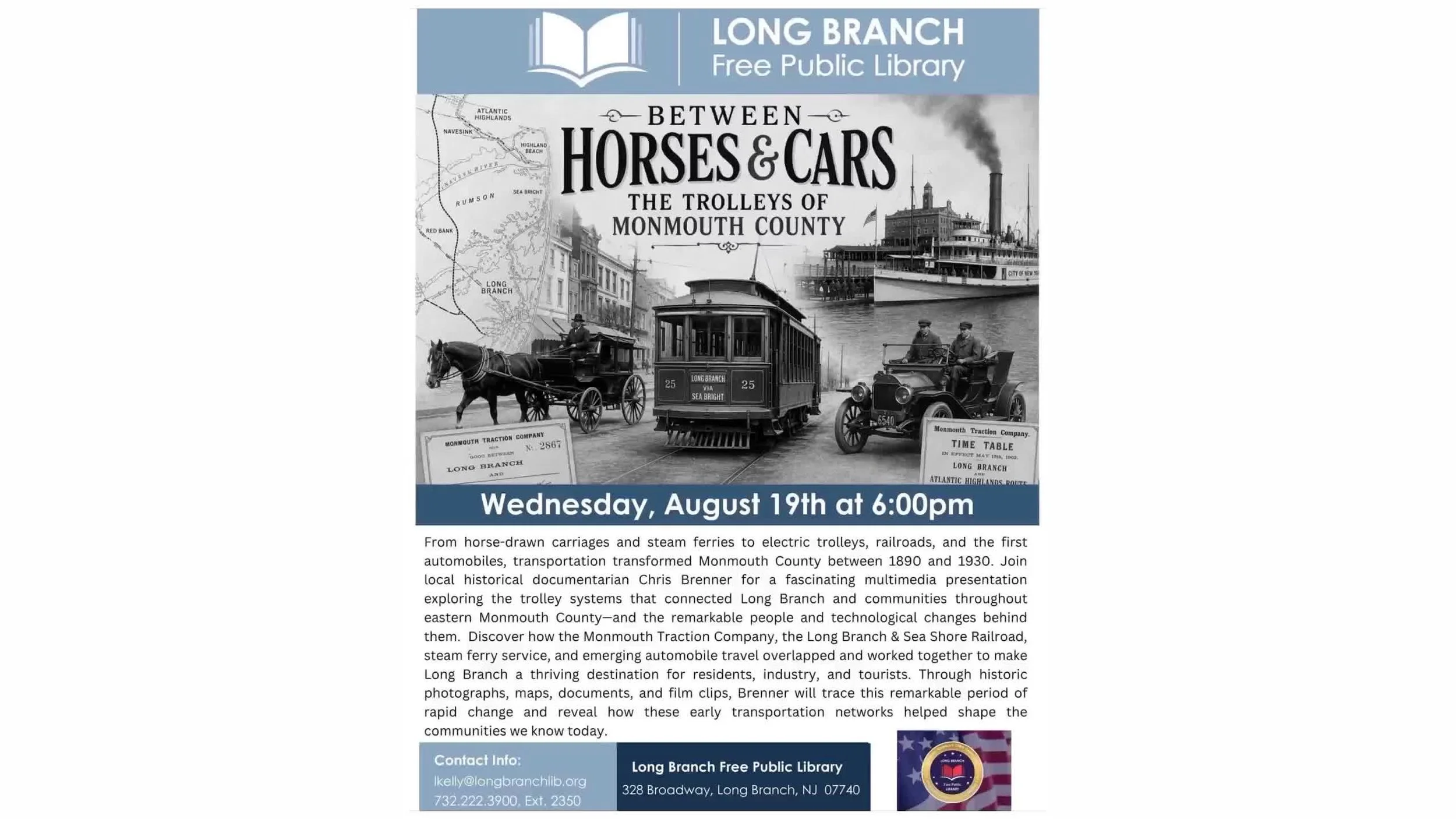 Between Horses &amp; Cars - The Trolleys of Monmouth County: A Presentation by Chris Brenner