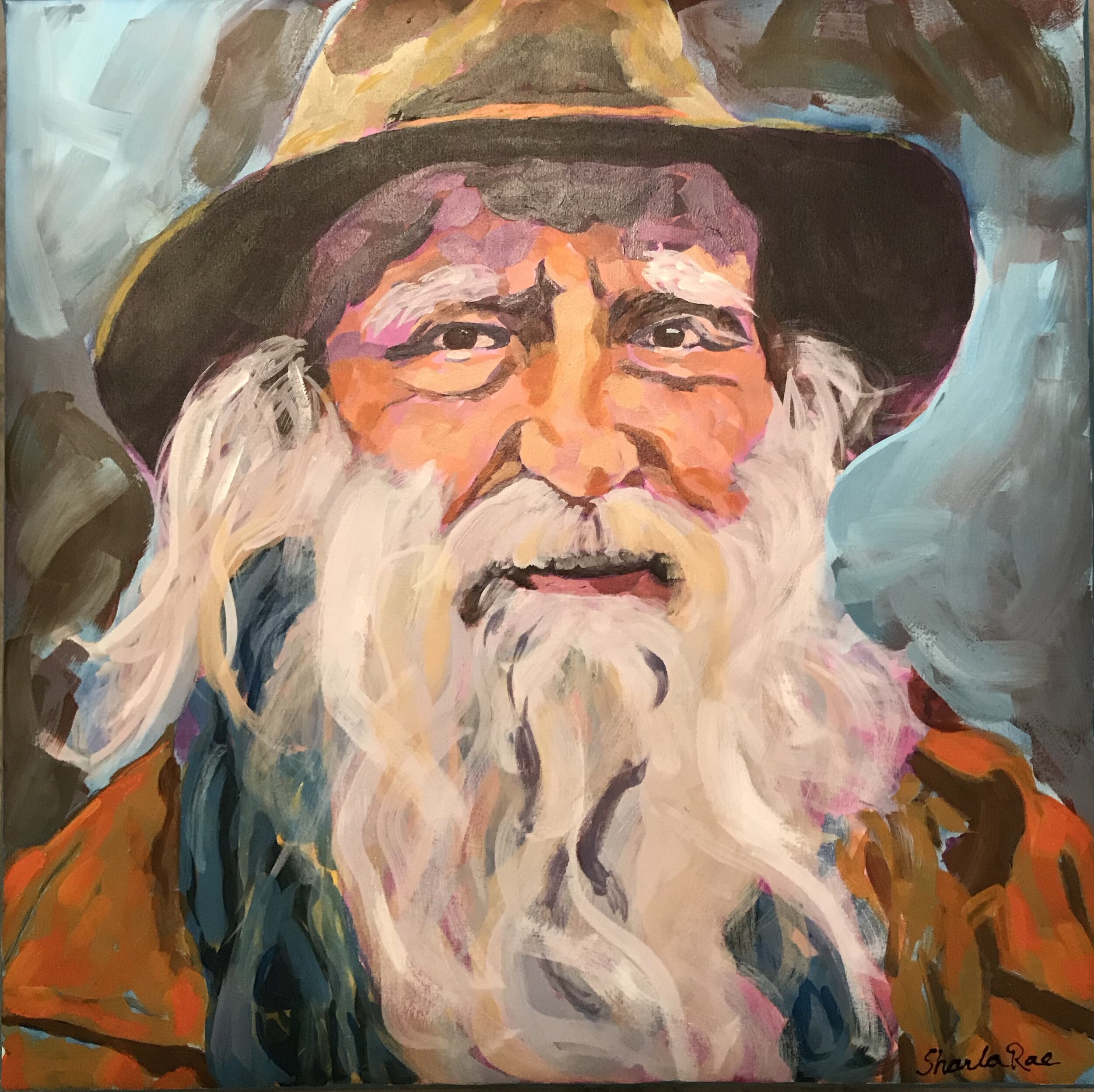 I have a story Old Man acrylic .jpeg