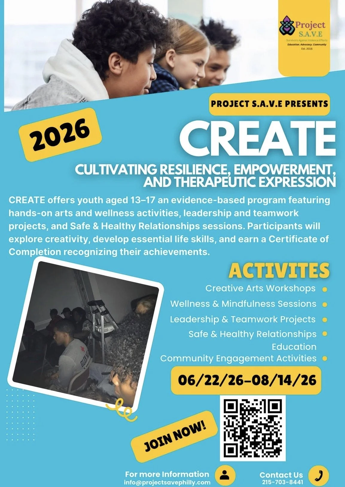 CREATE: Cultivating Resilience, Empowerment, And Therapeutic Expression