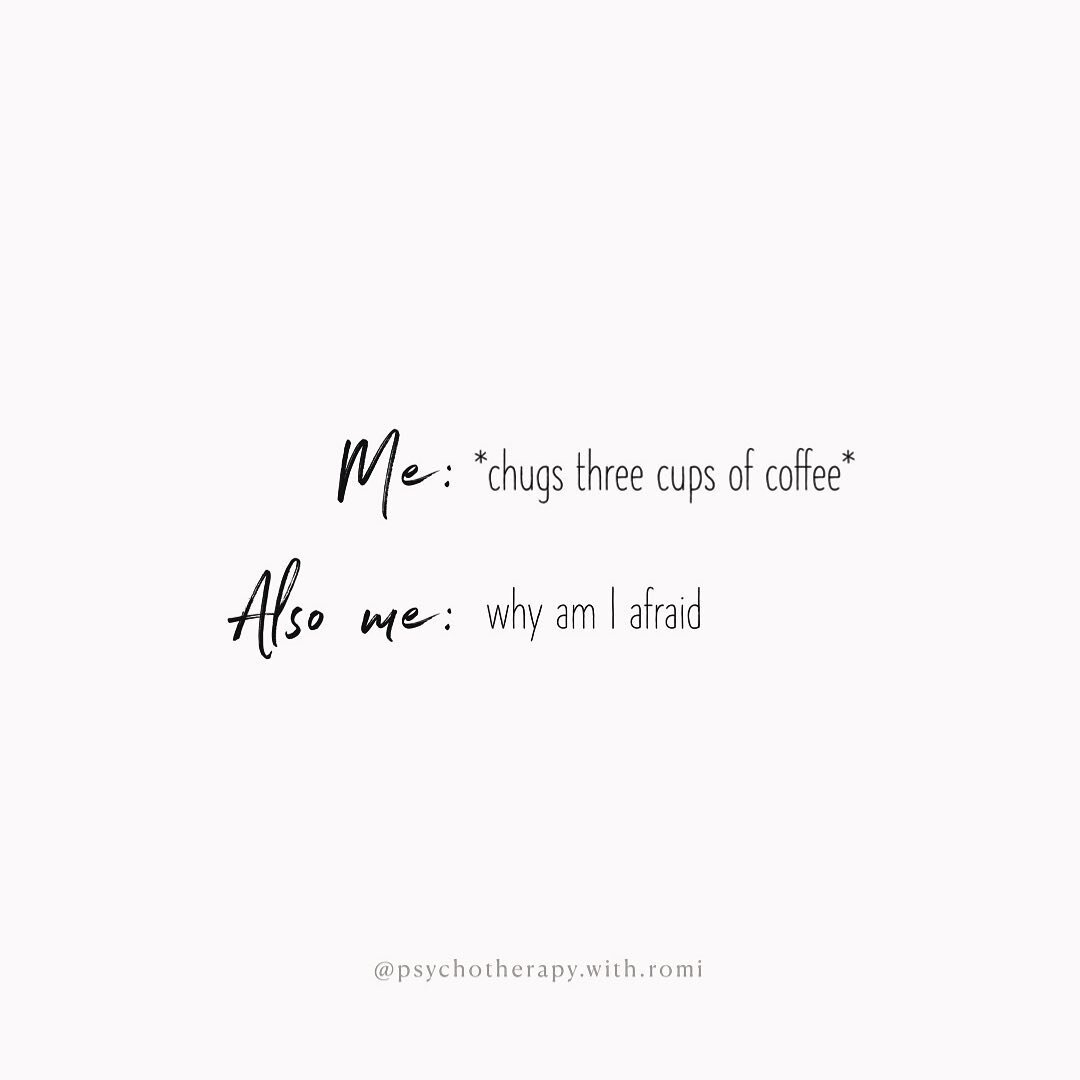 S T I M U L A N T S

☕️ Yes energy is important&hellip;especially the drinkable kind on a day to day basis. But just a gentle reminder to begin limiting caffeine intake in preparation for anxiety inducing events - don&rsquo;t put yourself on the back