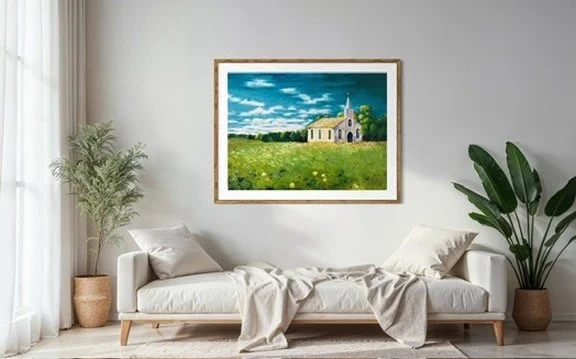 Historic Church  in the Cascades (Framed)