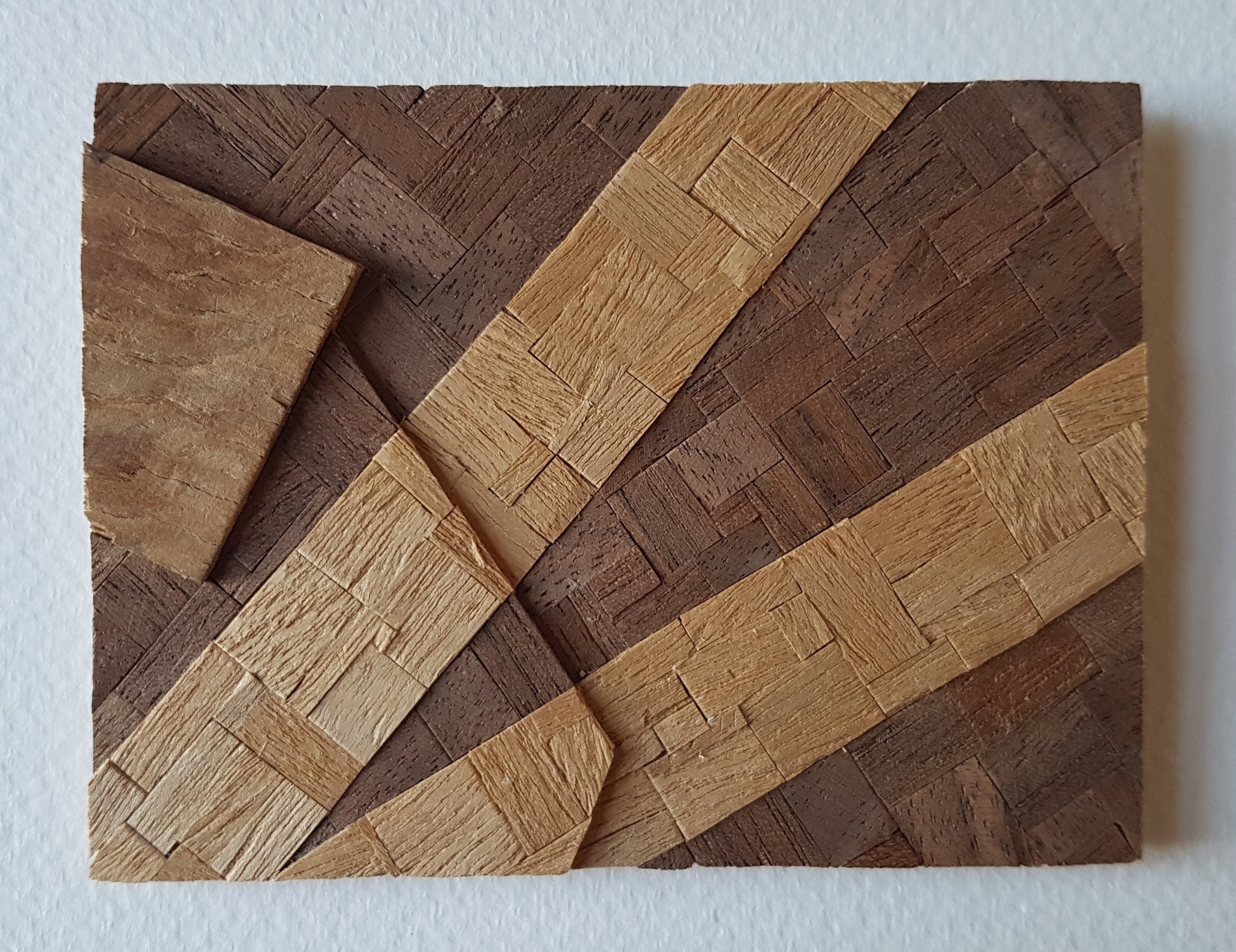 Series 64-13 (2013): wood veneers and mixed media 10cm x 8cm