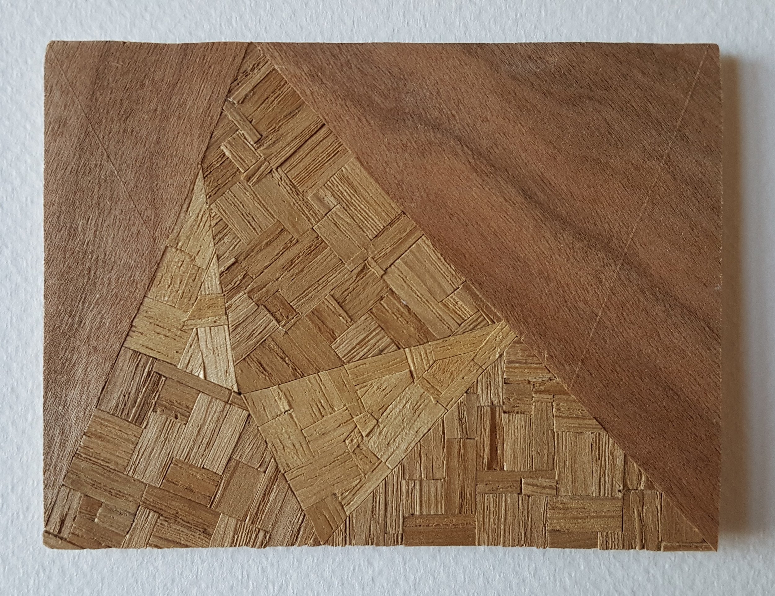 Series 64-15 (2013): wood veneers and mixed media 10cm x 8cm
